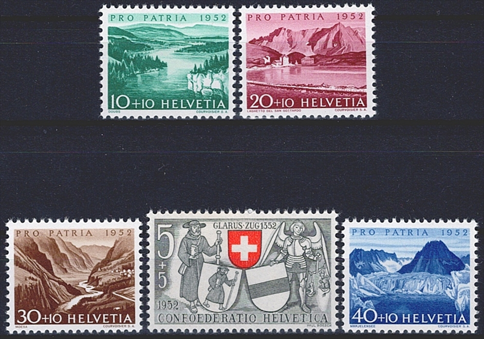 Schweiz, Pro Patria, Nr.56-60, komplette Serie