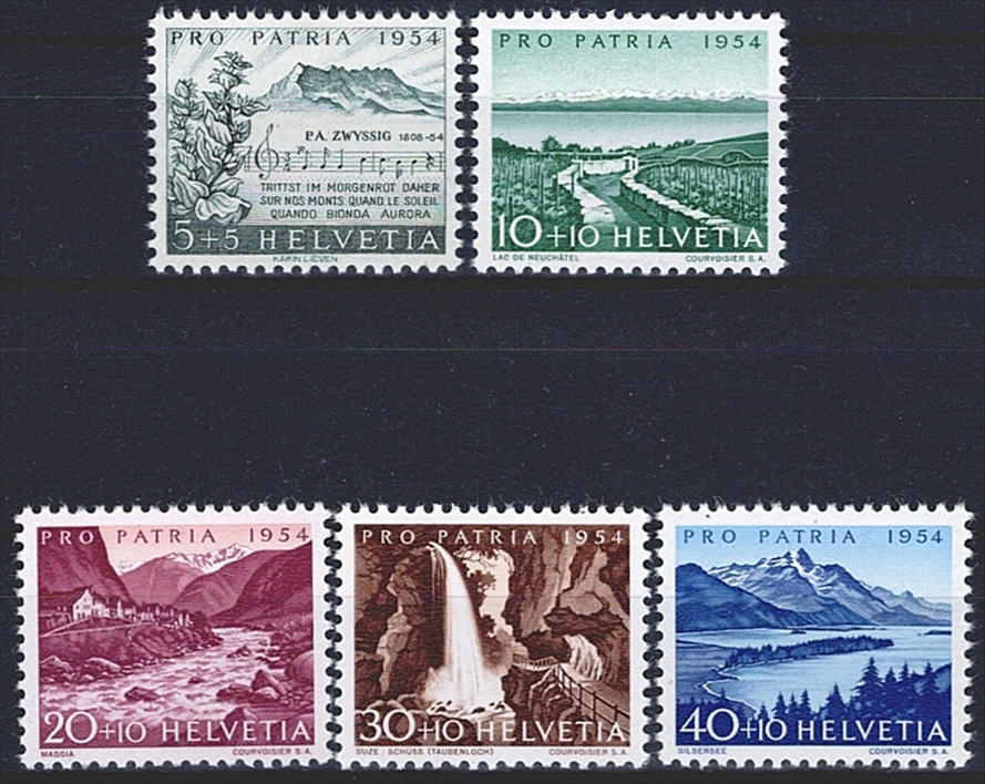 Schweiz, Pro Patria, Nr.66-70, komplette Serie