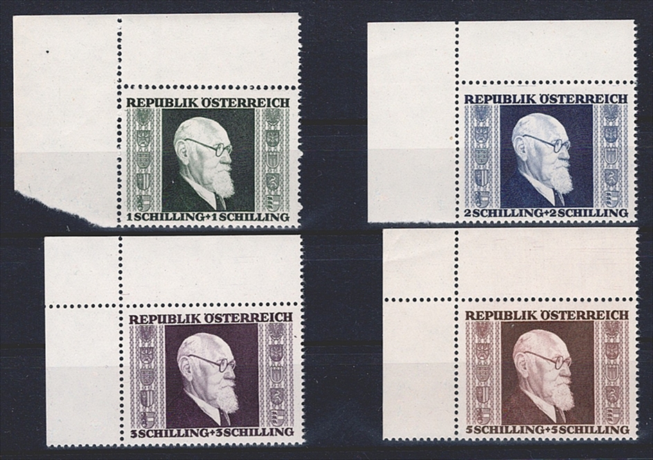 Österreich, Renner, Nr.772A-775A, Bogenecken