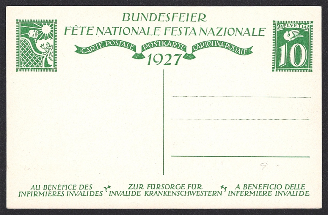 Schweiz, Bundesfeierkarten, 1927, Knabe mit Fahne, Nr.45