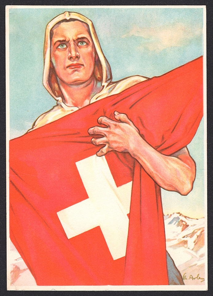 Schweiz, Bundesfeierkarten, 1941, Nr.72 , Eidgenosse, gestempelt 1.VIII RORSCHACH – Bild 2