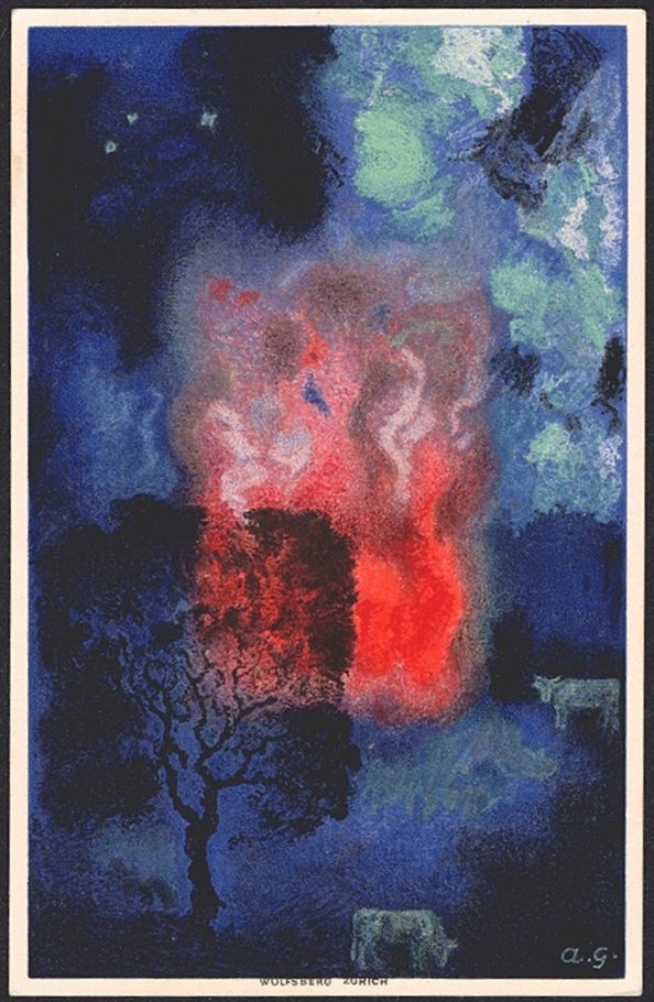 Schweiz, Bundesfeierkarten, 1923, Augustfeuer, Nr.38, gestempelt BASEL – Bild 2
