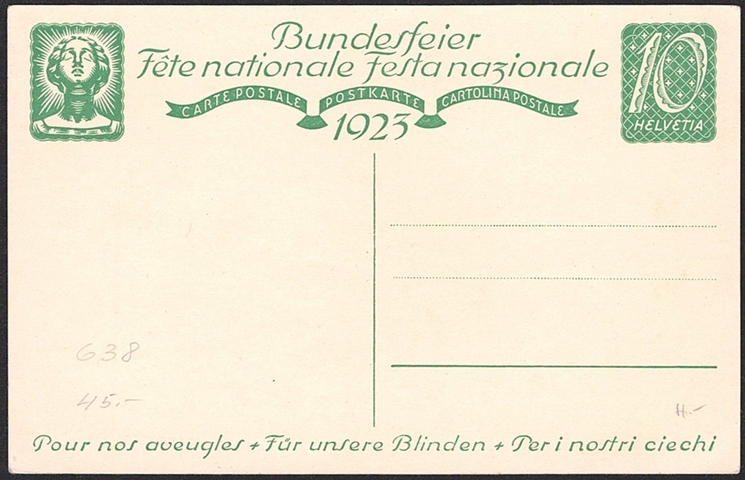 Schweiz, Bundesfeierkarten, 1923, Augustfeuer, Nr.38