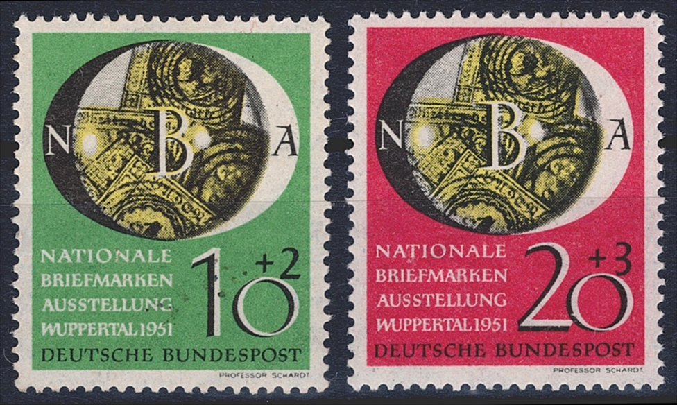 Deutschland, BRD, Nr.141-142, Briefmarkenausstellung, 1951, komplette Serie