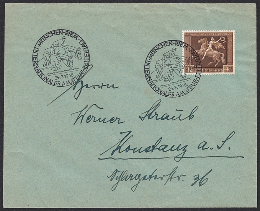 Deutschland, Deutsches Reich, Das braune Band, Nr.671y, waagrechte Gummierung, Sonderstempel