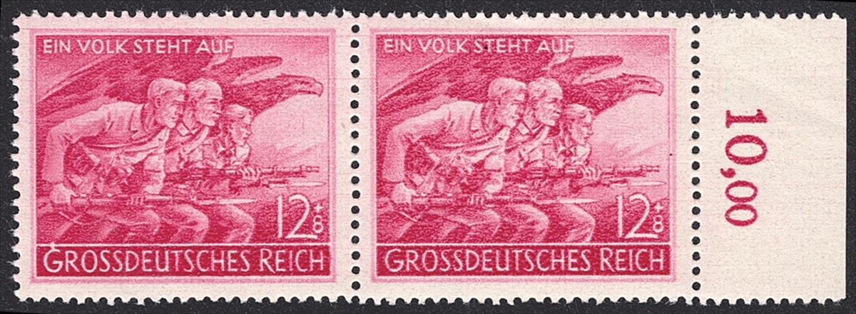 Deutschland, Deutsches Reich, Nr.908 I, Parteimiliz, Akzent auf "G" von Grossdeutsches, im Paar