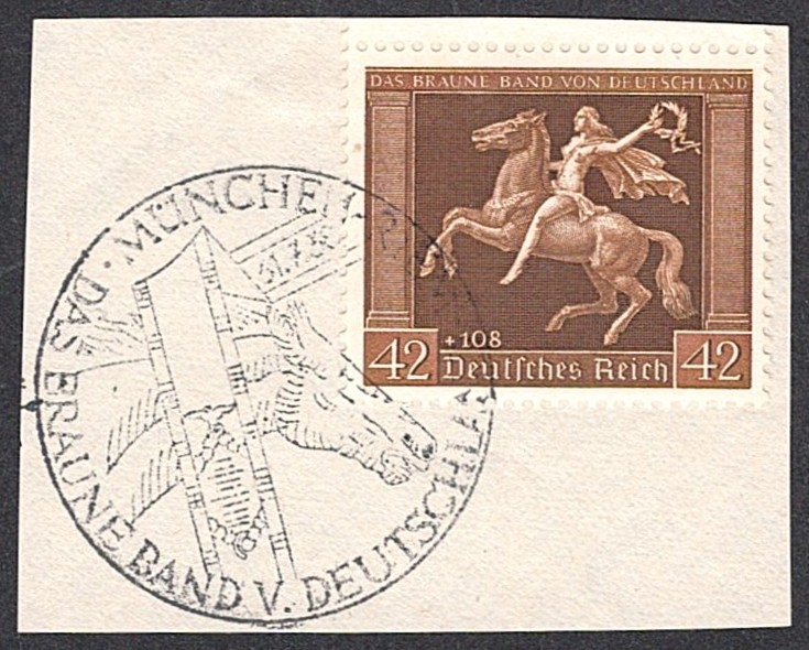 Deutschland, Deutsches Reich, das braune Band, 671y, Sonderstemepl