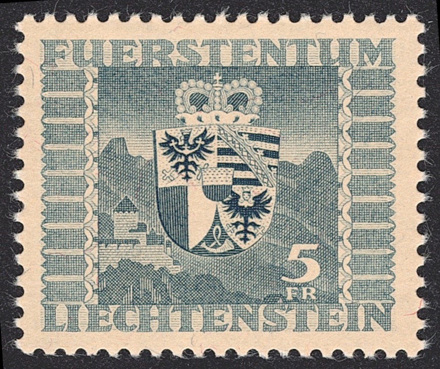 Liechtenstein, Freimarken, Nr.204, Landeswappen, 1945
