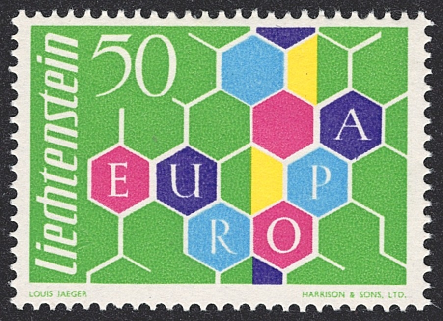 Liechtenstein, Freimarken, Nr.348 l, Europa, 1.Auflage
