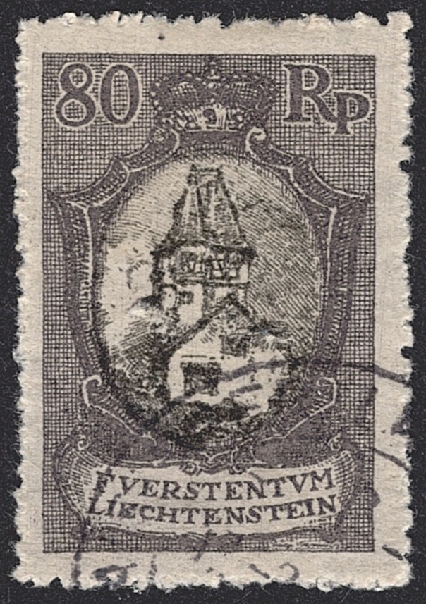 Liechtenstein, Freimarken, Nr.59A, Rotes Haus, gestempelt