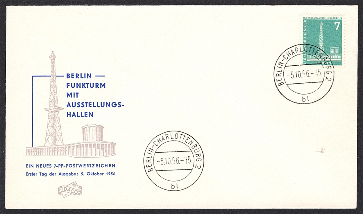 Deutschland, Berlin 1956/62 Nr. 140 bis 146 "Berliner Stadtbilder" auf 8 Briefen - FDC – Bild 4