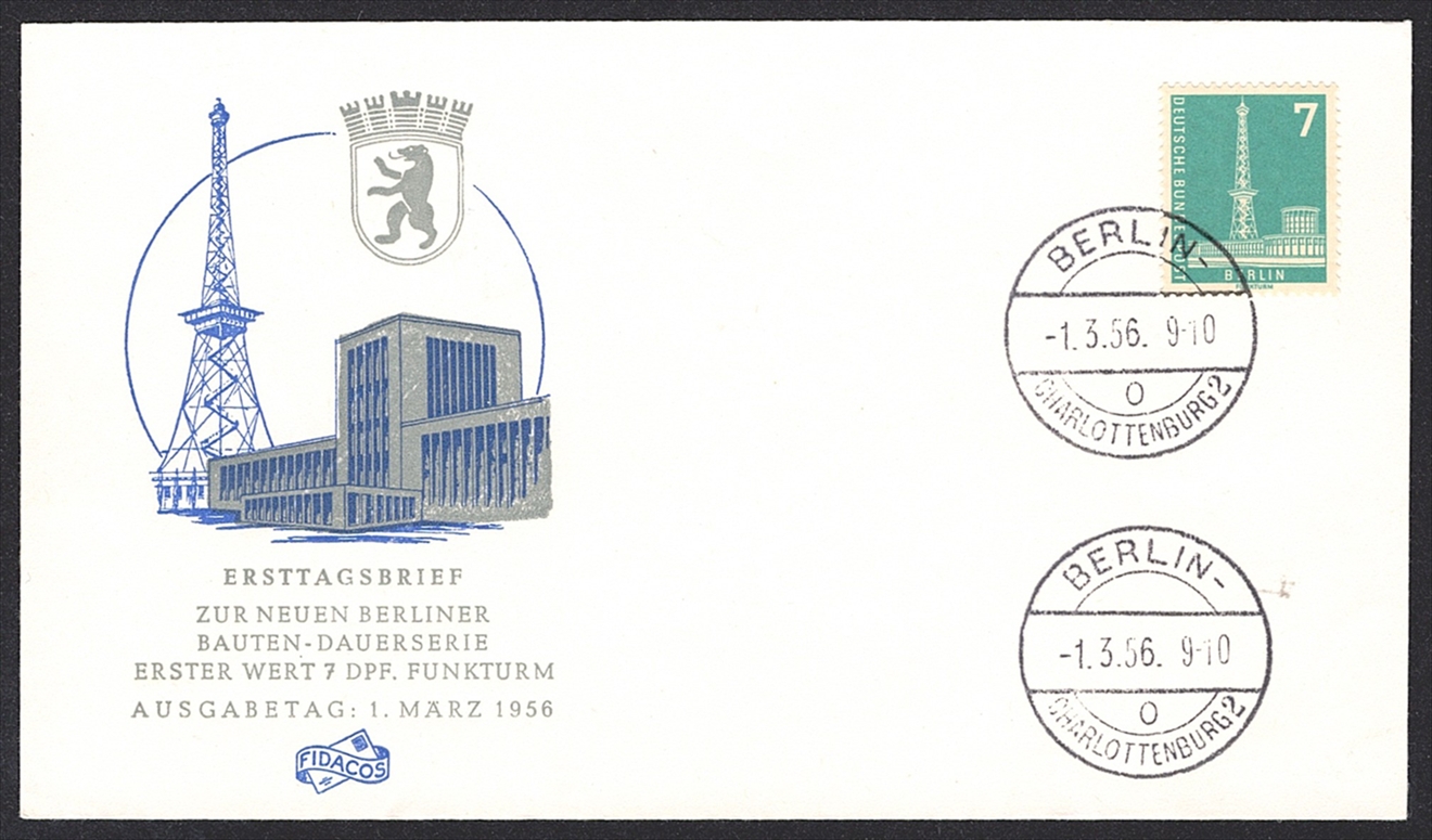 Deutschland, Berlin 1956/62 Nr. 140 bis 146 "Berliner Stadtbilder" auf 8 Briefen - FDC – Bild 5