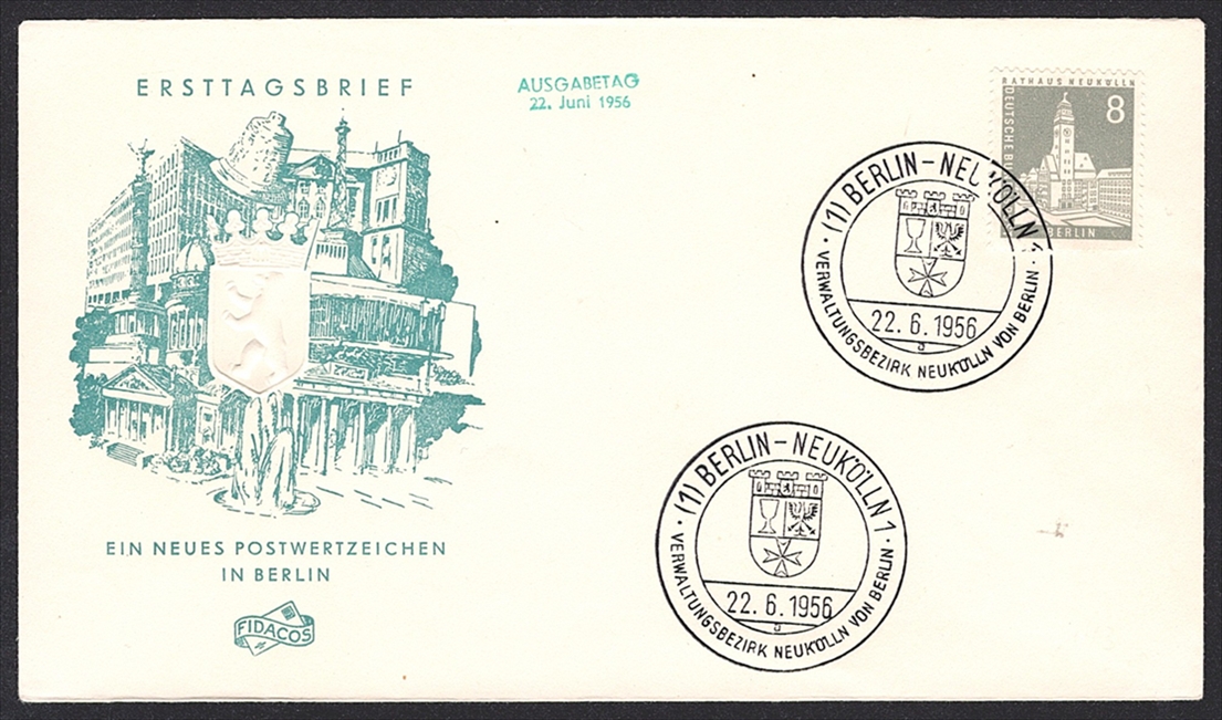 Deutschland, Berlin 1956/62 Nr. 140 bis 146 "Berliner Stadtbilder" auf 8 Briefen - FDC – Bild 6
