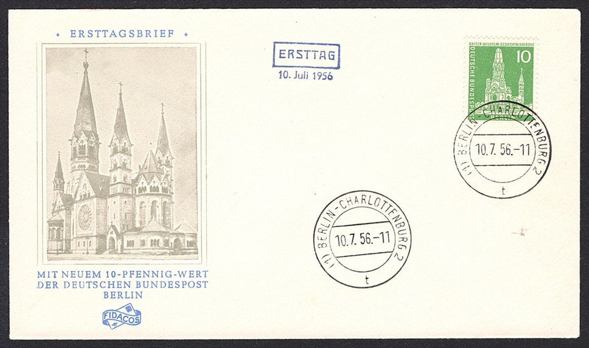 Deutschland, Berlin 1956/62 Nr. 140 bis 146 "Berliner Stadtbilder" auf 8 Briefen - FDC – Bild 7