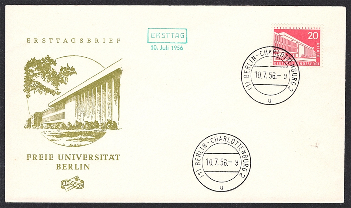 Deutschland, Berlin 1956/62 Nr. 140 bis 146 "Berliner Stadtbilder" auf 8 Briefen - FDC – Bild 9