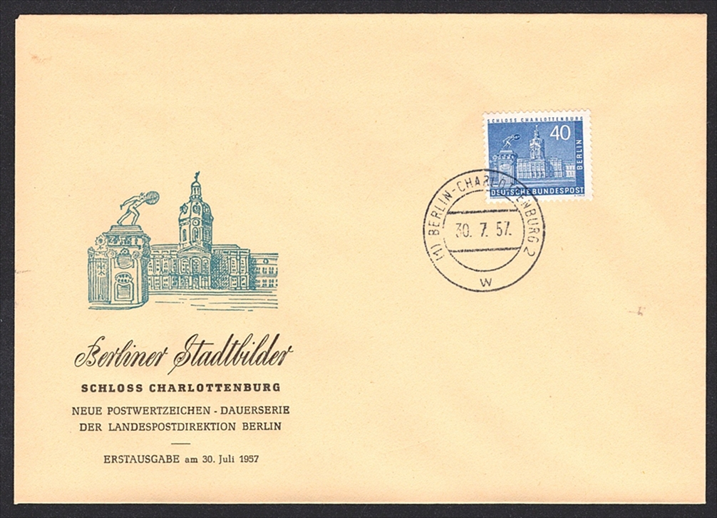 Deutschland, Berlin 1956/62 Nr. 149 "Berliner Stadtbilder" auf Brief - FDC