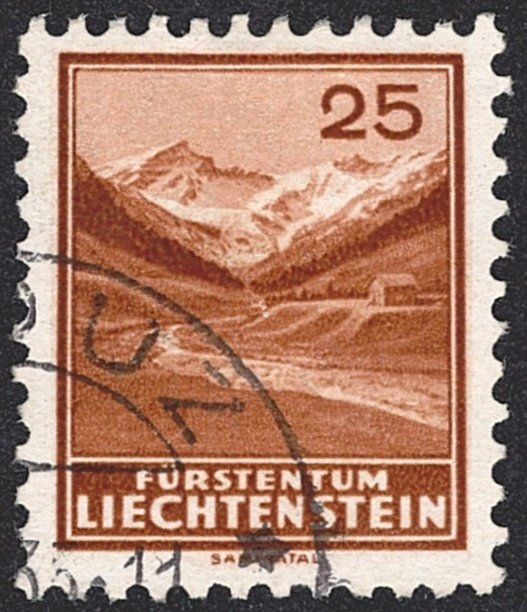 Liechtenstein 1934 Nr.110, Eckstempel