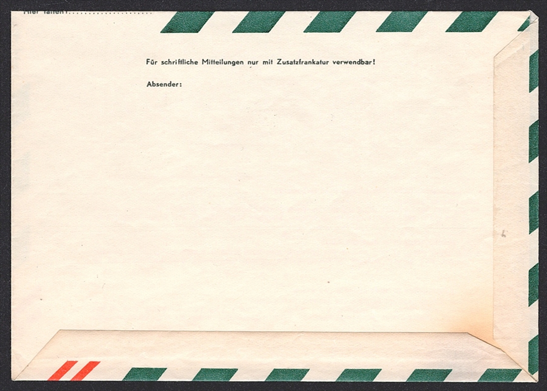 Österreich ca. 1950 - ANK Nr. 955 und 962 auf privat gedrucktem Flugpost Briefumschlag – Bild 2