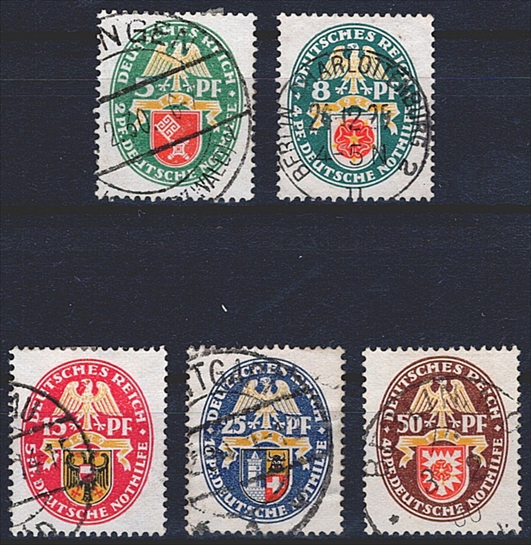 Deutschland, Deutsches Reich, 1929, Nothilfe, Nr.430-434, komplette Serie