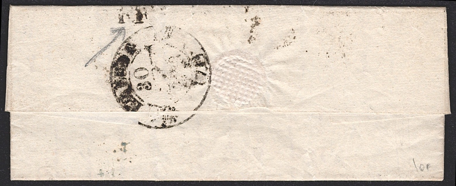 Schweiz, Abstempelungen, Postgeschichte, taxierter Faltbrief ab Fribourg, SUISSE PAR PONTARLIER/3/LV 6, nach Le Lude Frankreich – Bild 2