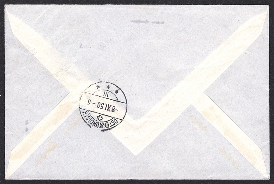Liechtenstein , FDC, 1950, Aushilfsausgabe, Nr.235, R-FDC – Bild 2