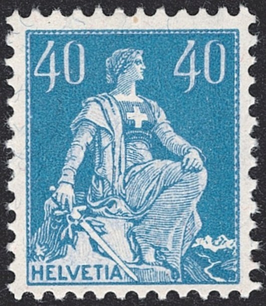 Schweiz, Freimarken, Helvetia mit Schwert, Nr.156