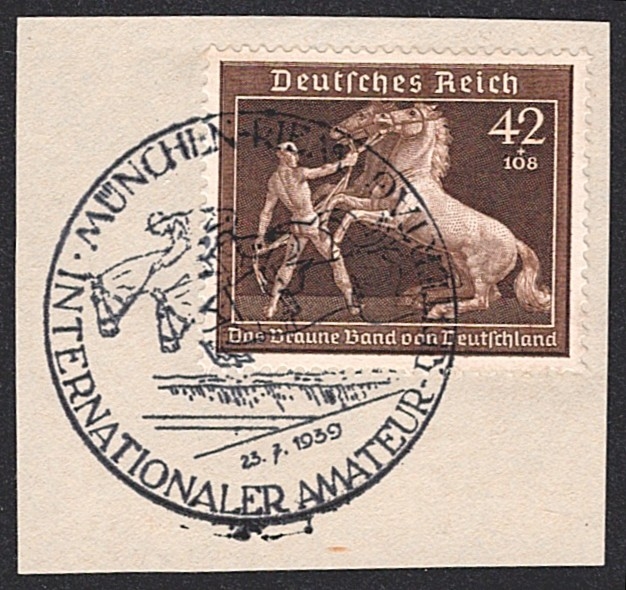 Deutschland, Deutsches Reich, Nr.699, Das braune Band, Sonderstempel MÜNCHEN-RIEM