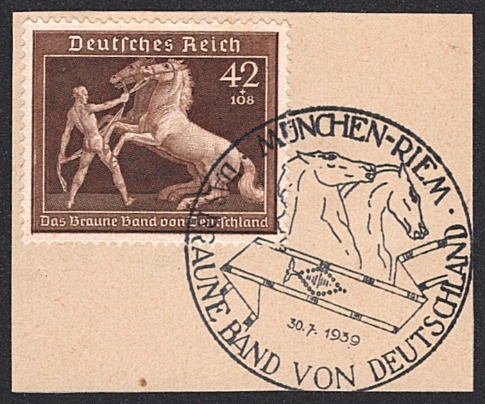 Deutschland, Deutsches Reich, Nr.699, Das braune Band, Sonderstempel MÜNCHEN-RIEM