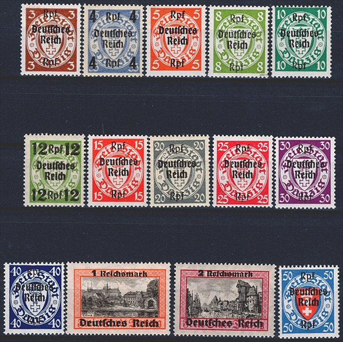 Deutschland, Deutsches Reich, Nr.716-729y, Freimarken, komplette Serie