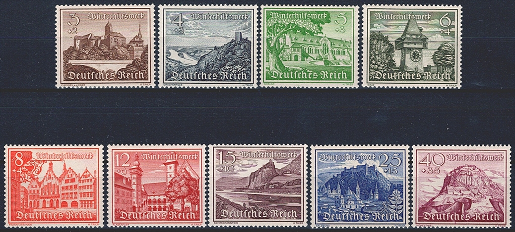 Deutschland, Deutsches Reich, Nr.730-738, Winterhilfswerk, komplette Serie