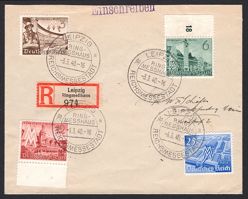 Deutschland, Deutsches Reich, Nr.739-742, Frühjahrsmesse, LEIPZIG REICHSMESSESTADT