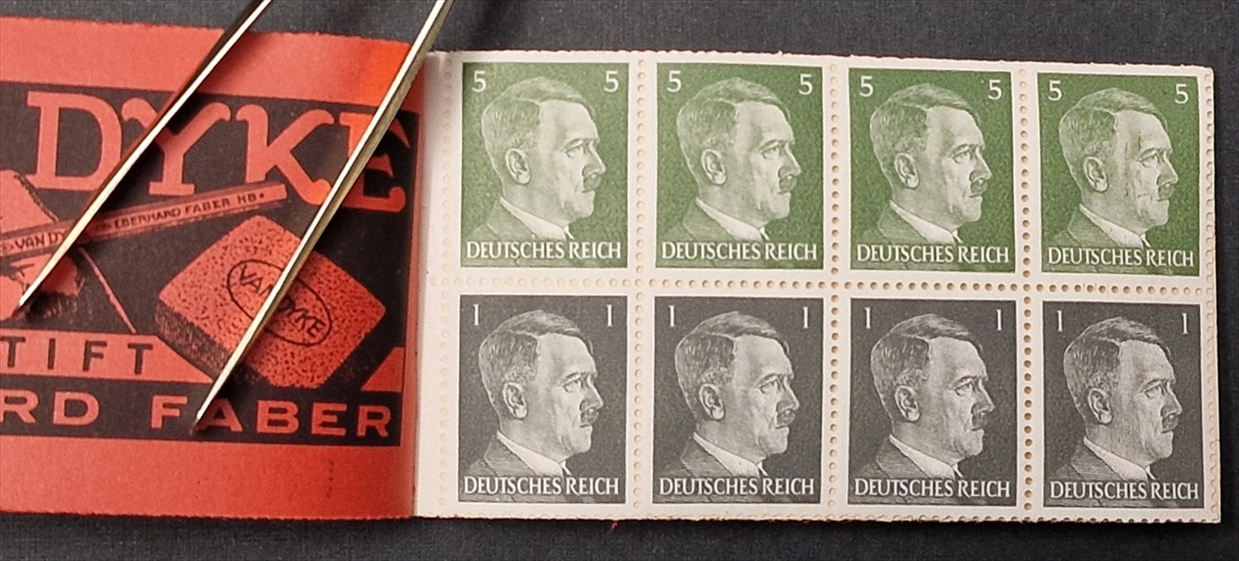 Deutschland, Deutsches Reich, Nr.MH 49.3, Hitler, komplettes Heft, Innenseite Van Dyke, Kopierstift – Bild 2