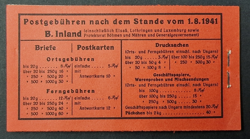 Deutschland, Deutsches Reich, Nr.MH 49.3, Hitler, komplettes Heft, Innenseite Van Dyke, Kopierstift – Bild 7