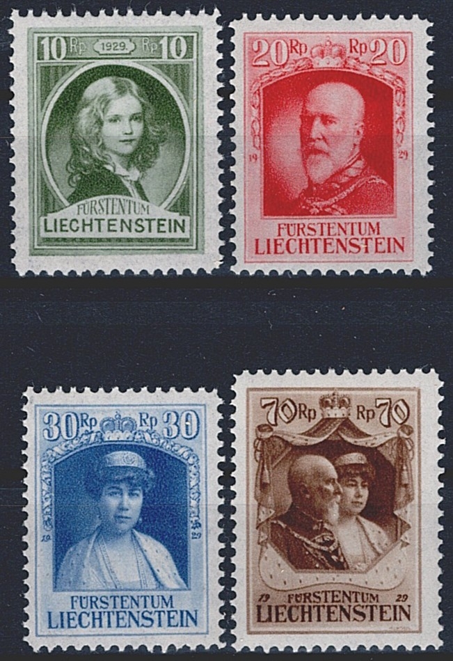 Liechtenstein, Nr.80-83, Huldigung, komplette Serie