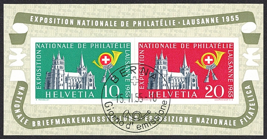 Schweiz, Zuschlagsausgaben, Nr.35, Lausanne 1955, ET BERNA i
