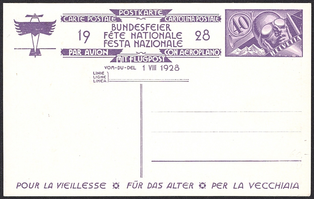 Bundesfeierkarten, Schweiz, 1928, Nr.47Il, Grossmutter mit Mädchen