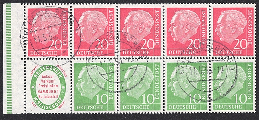 Deutschland, BRD, Markenhefte, Blatt-Nr.3, HEIDELBERG