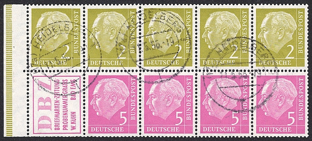 Deutschland, BRD, Markenhefte, Blatt-Nr.5, HEIDELBERG