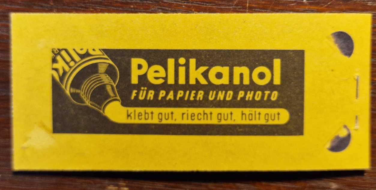 Deutschland, BRD, Markenhefte, Nr.2b, Text "Pelikanol für Papier..", rückseitig leichte Haftspuren – Bild 5