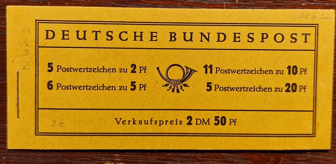 Deutschland, BRD, Markenhefte, Nr.2e, Text "Pelikan technisch vollendet...."
