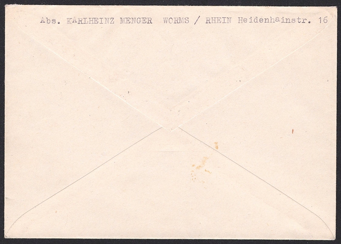 Deutschland, BRD, Nr.153-154, Jugend, adressierter FDC, WORMS – Bild 2