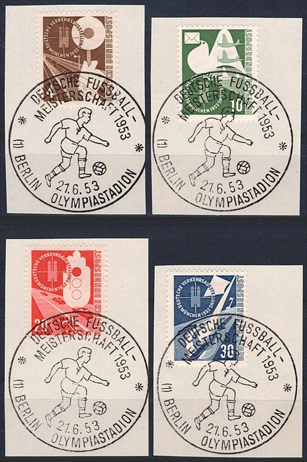 Deutschland, BRD, Nr.167-170, Verkehrsausstellung, komplette Serie, Sonderstempel