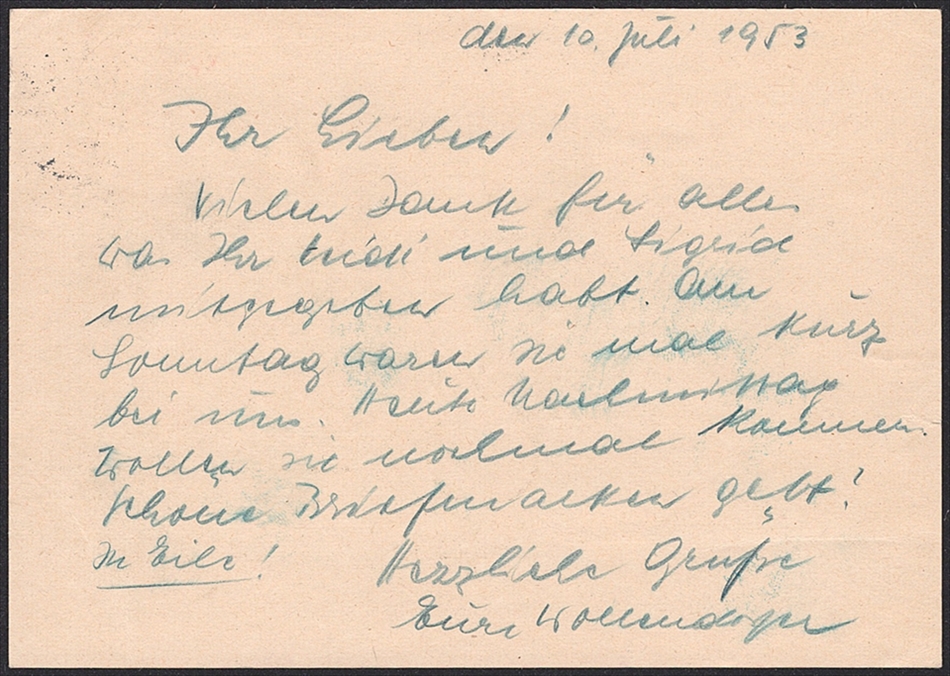 Deutschland, BRD, Nr.167-170, Verkehrsausstellung, komplette Serie, eingeschriebener Karte nach Rüschlikon, FAHR – Bild 2