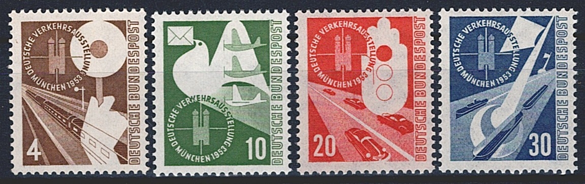 Deutschland, BRD, Nr.167-170, Verkehrsausstellung, komplette Serie