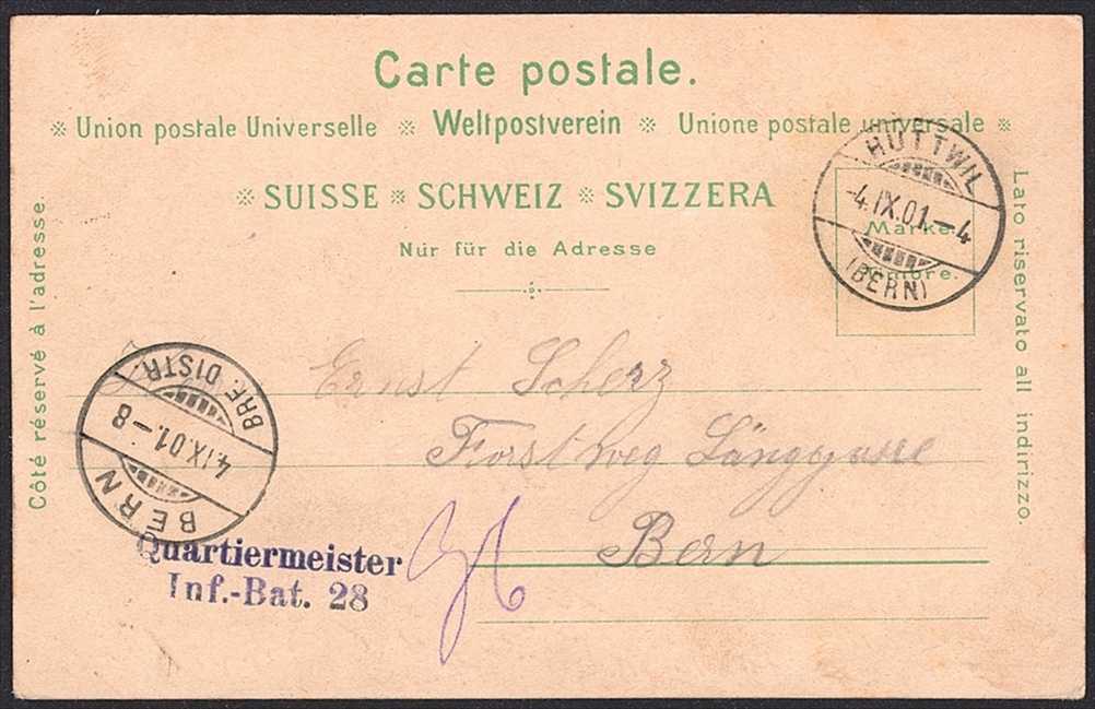 Lithographien Schweiz, Militaria, Soldatengruss, 3 Bilder, 1901 – Bild 2