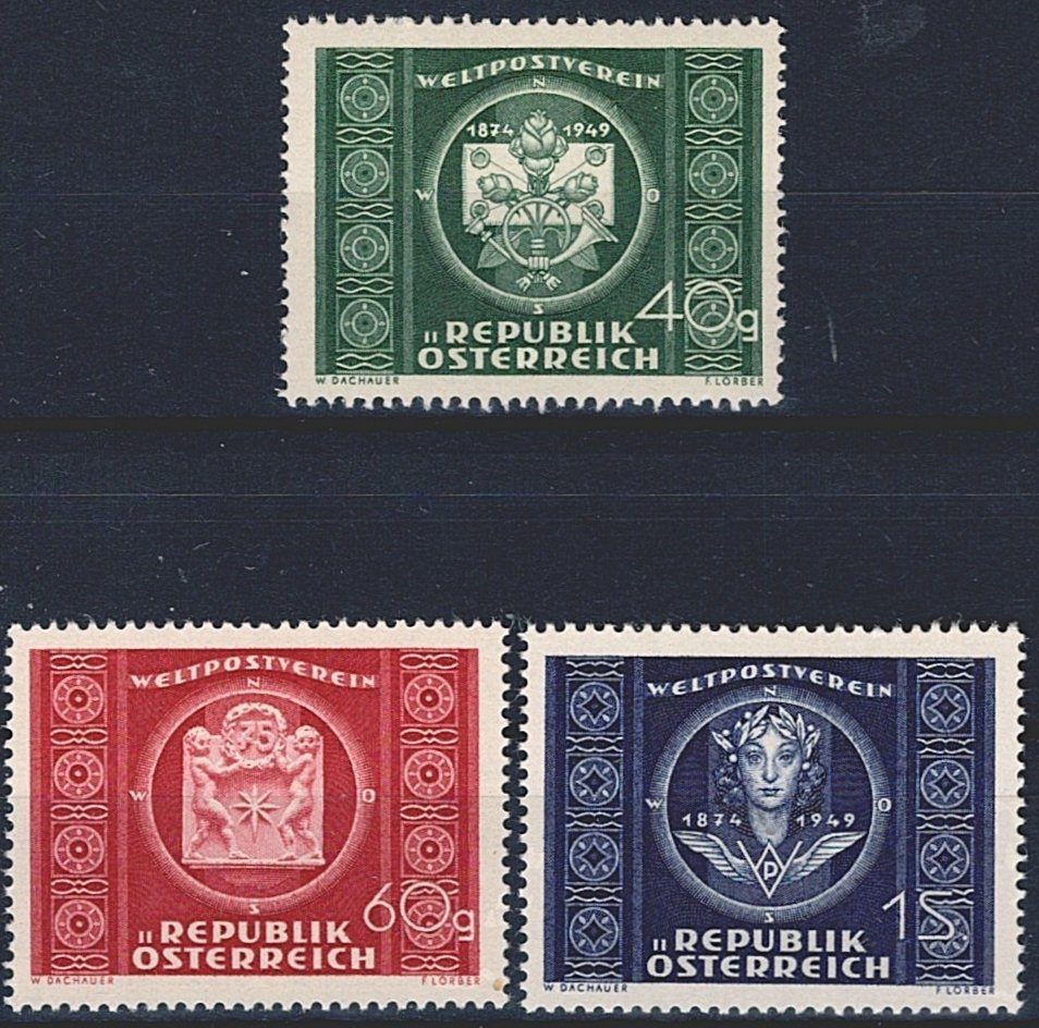 Österreich, Nr.943-945, UPU, komplette Serie