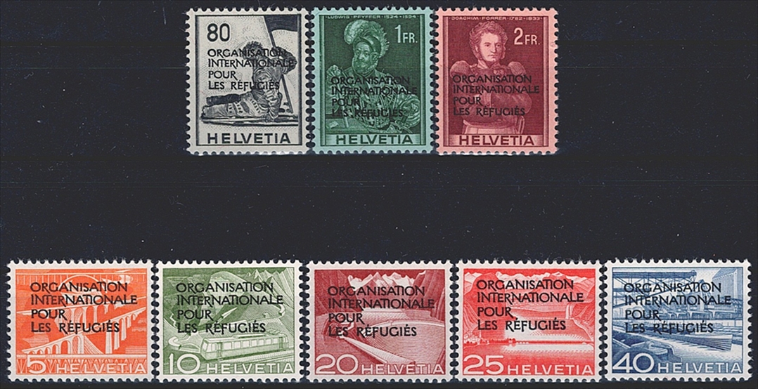 Schweiz, Dienstmarken, OIR, Nr.1-8, komplette Serie