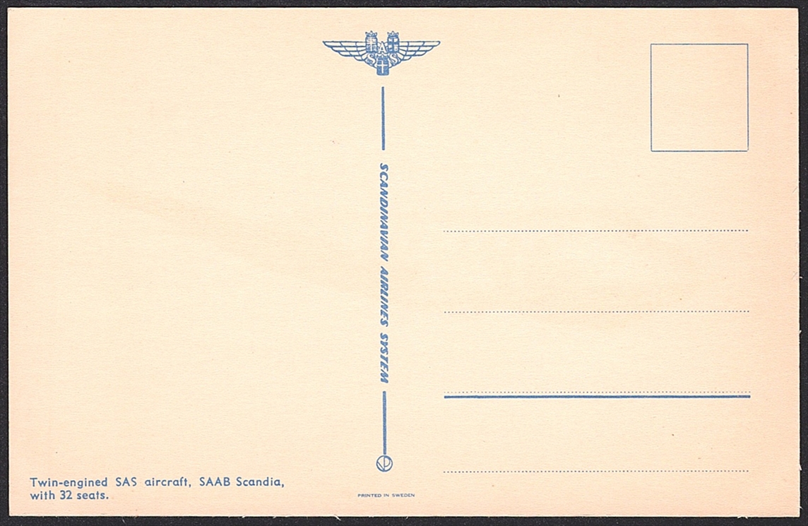 Ansichtskarten, Motive, Flugzeuge, Saab-Maschine mit 32 Sitze – Bild 2