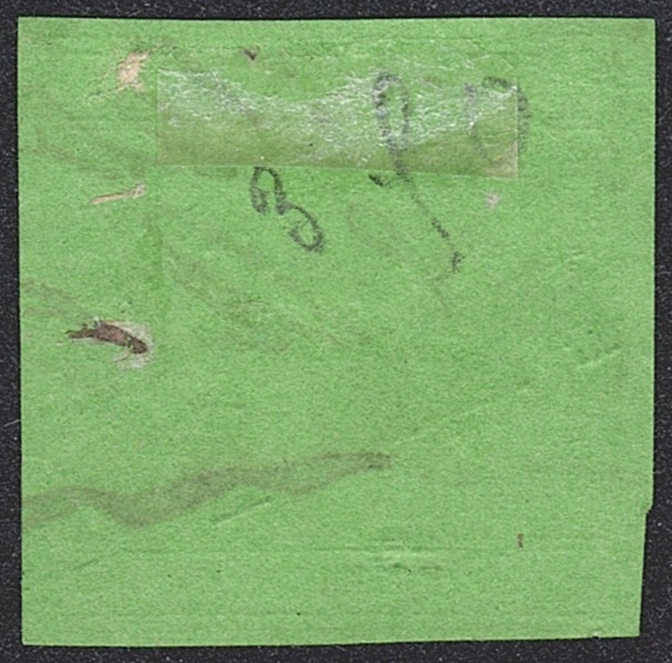 Deutschland, Altdeutschland, Württemberg, Nr.3, 6Kr., blauer Balkenstempel NAGOLD – Bild 2
