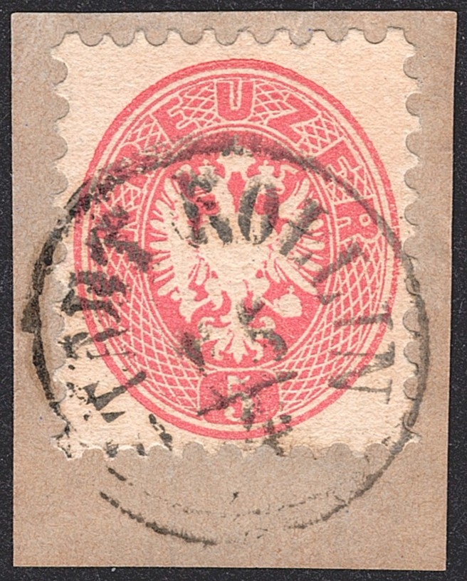 Österreich Kaisertum 1863/64 - 5 Kreuzer ANK Nr. 32 gestempelt "KOLLIN FILIALE - STADT KOLLIN"